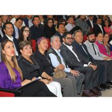 Juan Carlos González Romero, secretario de Bienestar y sus compañeros de gabinete en la reunión de Armonización de la Planeación para el Desarrollo con el Presupuesto. 