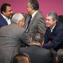 Juan Carlos González Romero, secretario de Bienestar durante la presentación del programa “Regularizarte no cuesta nada” subsidio al transporte público y privado en el Estado de México.